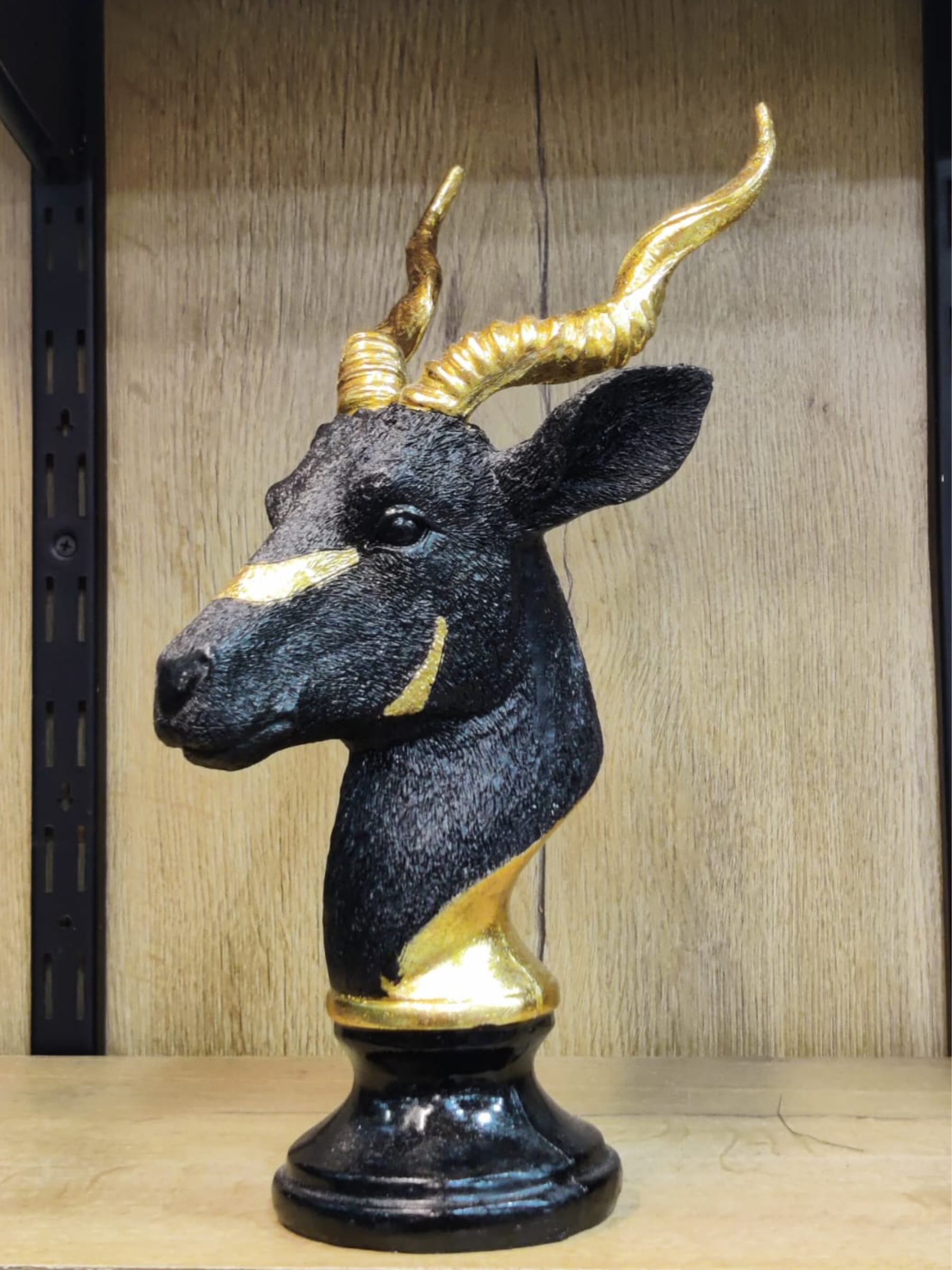 Markhor Table Head Statue Decoration Showpiece - Ornament - Front View