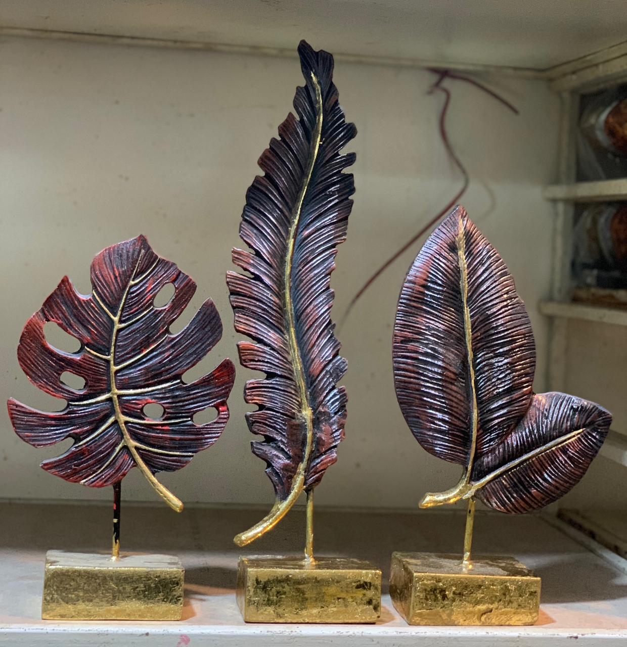 Creative Modern Decor Leaf Ornaments - Front View