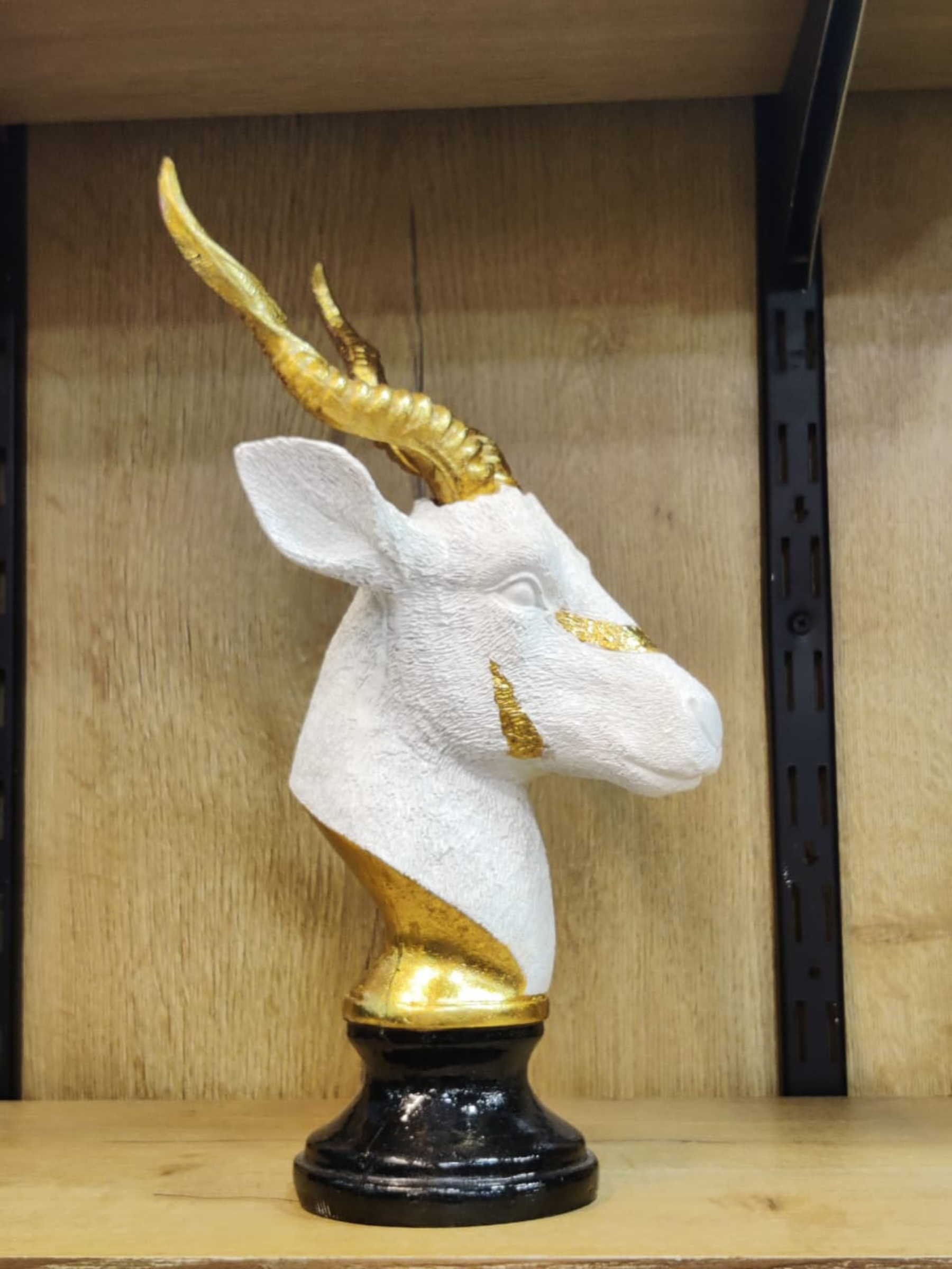 Markhor Table Head Statue Decoration Showpiece - Ornament - Front View