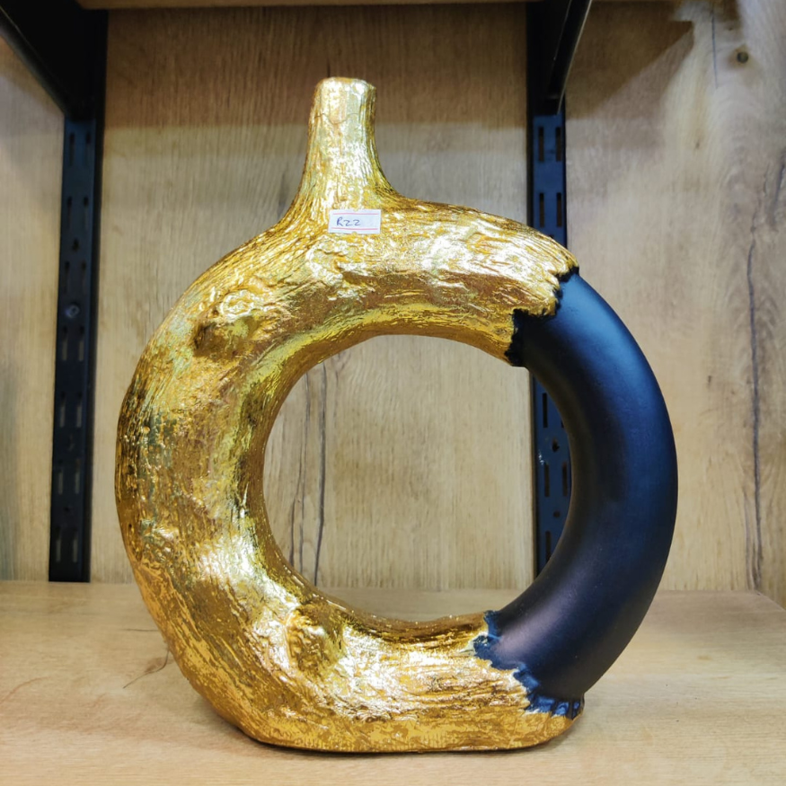 Fiber donut vase set  Decoration showpiece vase Made of fiber